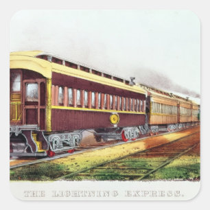 Pegatina Cuadrada El relámpago expreso