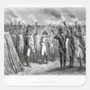 Pegatina Cuadrada El reloj nocturno de Austerlitz