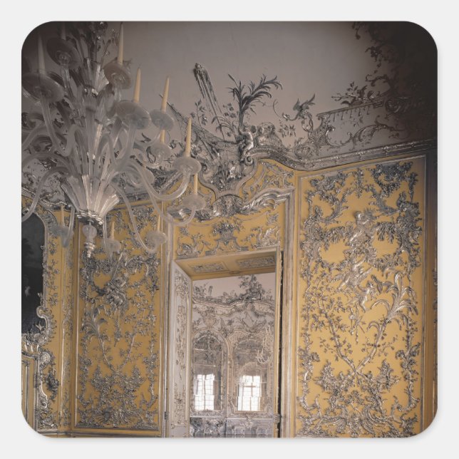 Pegatina Cuadrada El Rest Room Leading (Anverso)