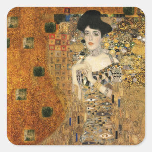 Pegatina Cuadrada El retrato de Klimt de Adela Bloch-Bauer