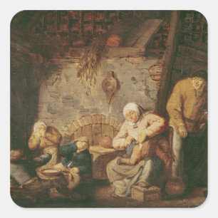 Pegatina Cuadrada El retrete