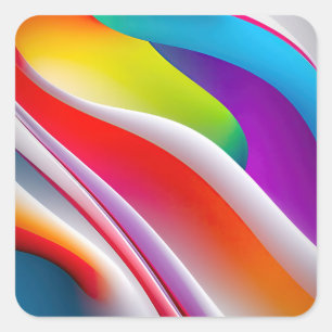 Pegatina Cuadrada El ritmo de las olas