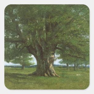 Pegatina Cuadrada El roble de Flagey, llamado Vercingetorix