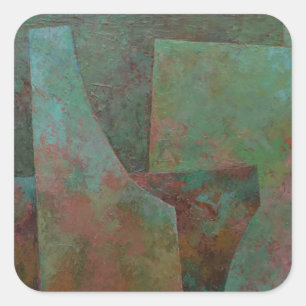 Pegatina Cuadrada El rojo y el verde