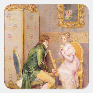 Pegatina Cuadrada El Rosa