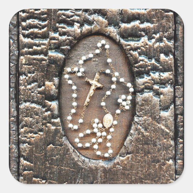 Pegatina Cuadrada El Rosario (Anverso)