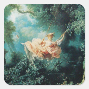 Pegatina Cuadrada EL ROSTRO verde