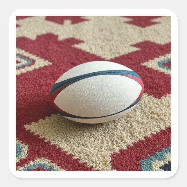 Pegatina Cuadrada El "RUGby" (Anverso)