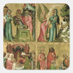 Pegatina Cuadrada El sacrificio de Joaquín, la circuncisión de