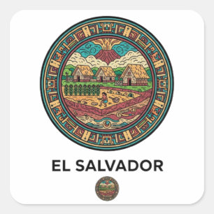 PEGATINA CUADRADA EL SALVADOR
