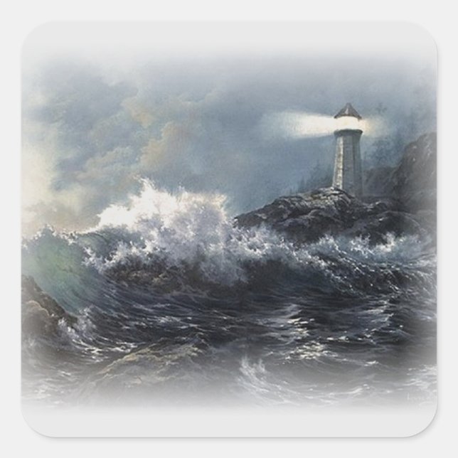 Pegatina Cuadrada El salvador (Anverso)