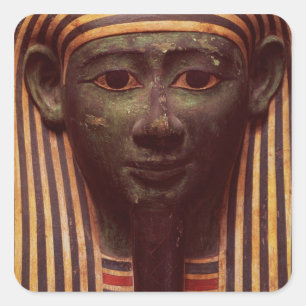 Pegatina Cuadrada El sarcófago del detalle de Psametik (664-610BC)