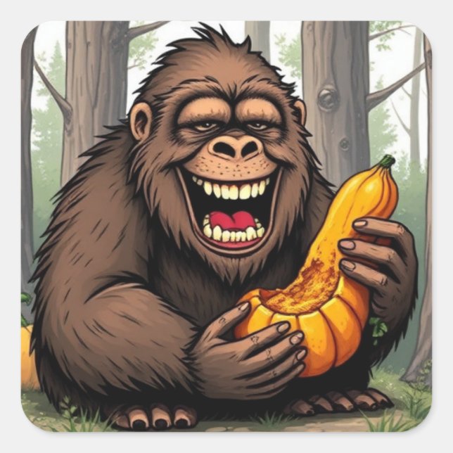 Pegatina Cuadrada El "saSQUASH" (Anverso)