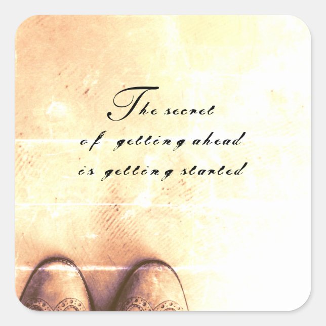 Pegatina Cuadrada El secreto de la avanzada (Anverso)