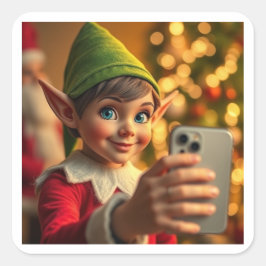 Pegatina Cuadrada El "sELFie"