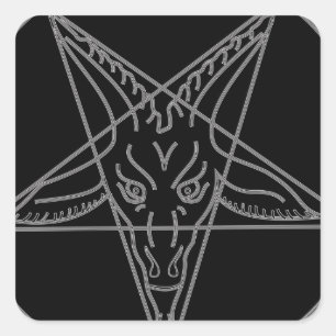 Pegatina Cuadrada El Sigil de Baphomet