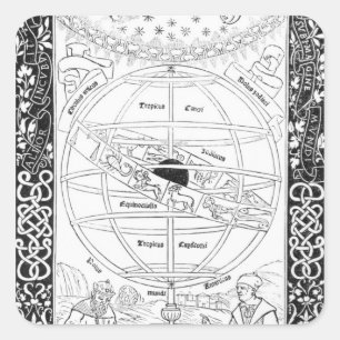 Pegatina Cuadrada El sistema de Ptolomeo