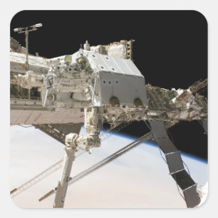 Pegatina Cuadrada El sistema robótico Dextre construido en Canadá