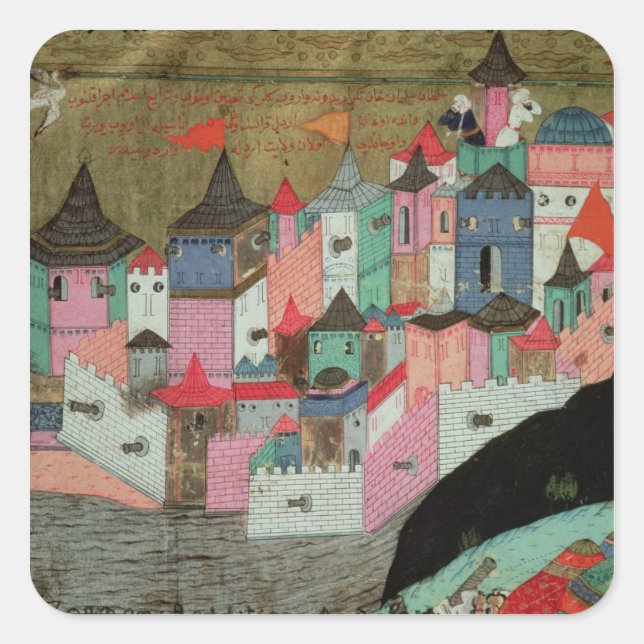 Pegatina Cuadrada El sitio de Belgrado (Anverso)