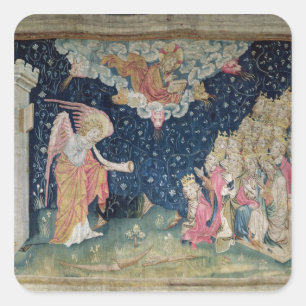 Pegatina Cuadrada El sonar de la séptima trompeta y