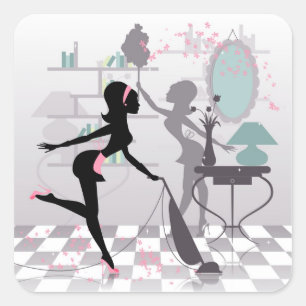 Pegatina Cuadrada El Spring Cleaning