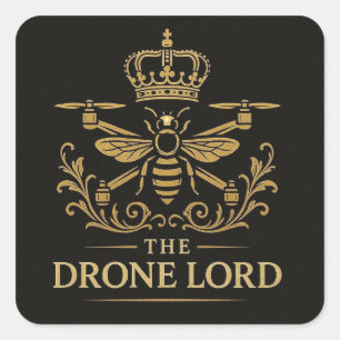 Pegatina Cuadrada El Sticker de Drone Lord Lux