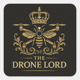 Pegatina Cuadrada El Sticker de Drone Lord Lux