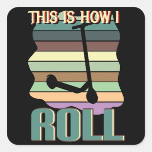 Pegatina Cuadrada El subperro entre los vehículos