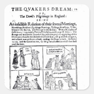 Pegatina Cuadrada El sueño de los Quakers