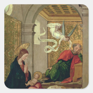 Pegatina Cuadrada El sueño de San José, c.1535