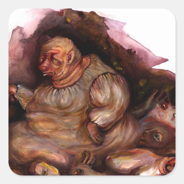 Pegatina Cuadrada El tabaco de Dante (Anverso)