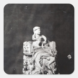 Pegatina Cuadrada El tablero de ajedrez de Charlemagne