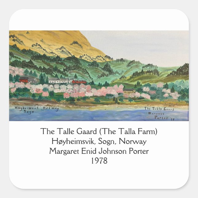 Pegatina Cuadrada El Talle Gaard (La Granja Talla) '78 MEJP (Anverso)