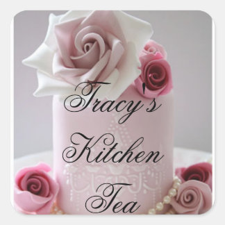 Pegatina Cuadrada El té de la cocina de Tracy