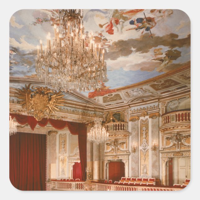 Pegatina Cuadrada El teatro (Anverso)