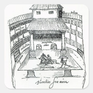 Pegatina Cuadrada El teatro del cisne, Southwark