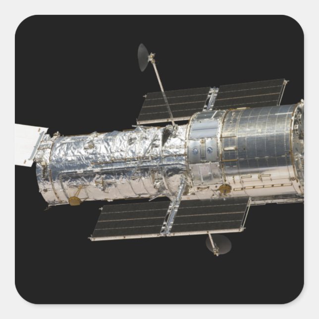 Pegatina Cuadrada El telescopio espacial Hubble (Anverso)