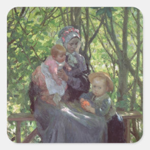 Pegatina Cuadrada El terreno