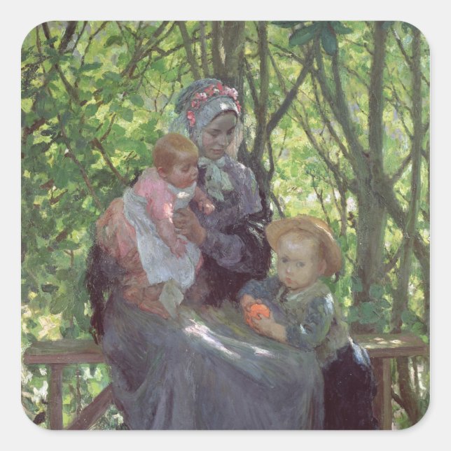 Pegatina Cuadrada El terreno (Anverso)