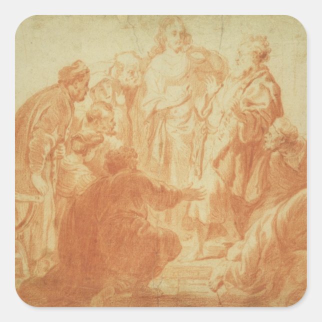 Pegatina Cuadrada El Thomas que duda (Anverso)