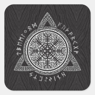 Pegatina Cuadrada El timón del asombro