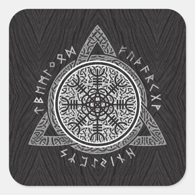 Pegatina Cuadrada El timón del asombro (Anverso)