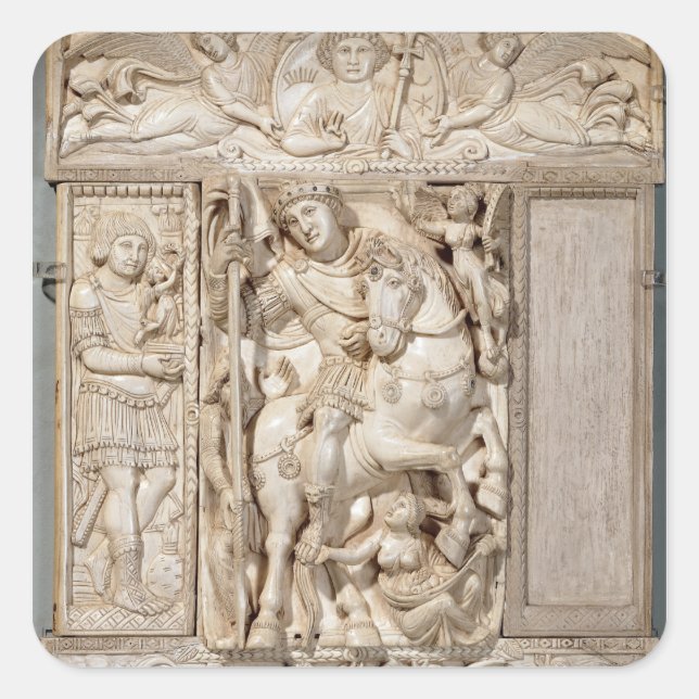 Pegatina Cuadrada El triunfalante del emperador (Anverso)