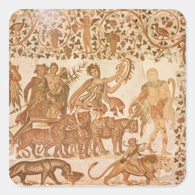 Pegatina Cuadrada El triunfo de Dionio (Anverso)