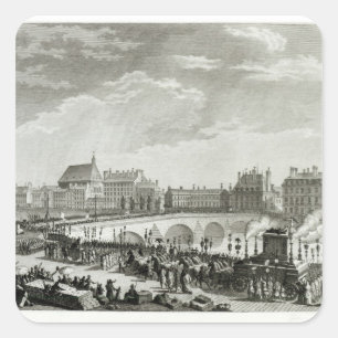 Pegatina Cuadrada El triunfo de Voltaire