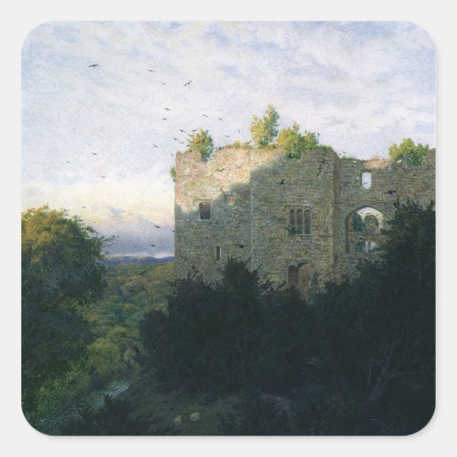 Pegatina Cuadrada El último brillo, 1866 (Anverso)