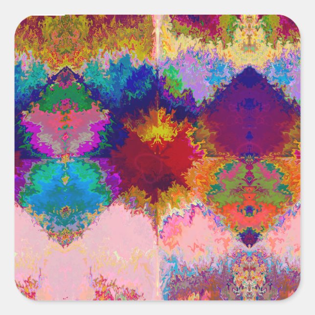 Pegatina Cuadrada el universo (Anverso)