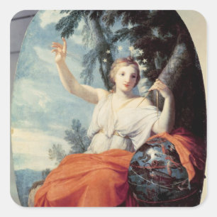 Pegatina Cuadrada El Urania de la musa, 1646-47