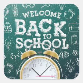 Pegatina Cuadrada El verde y el blanco son bienvenidos de vuelta a l