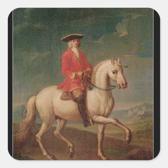 Pegatina Cuadrada El viaje (Anverso)